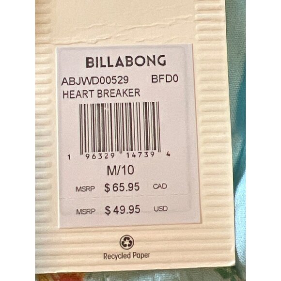 Billabong Heart Breaker Womens Blue Floral Sundress M lightweight Cottage Core - Picture 2 of 9